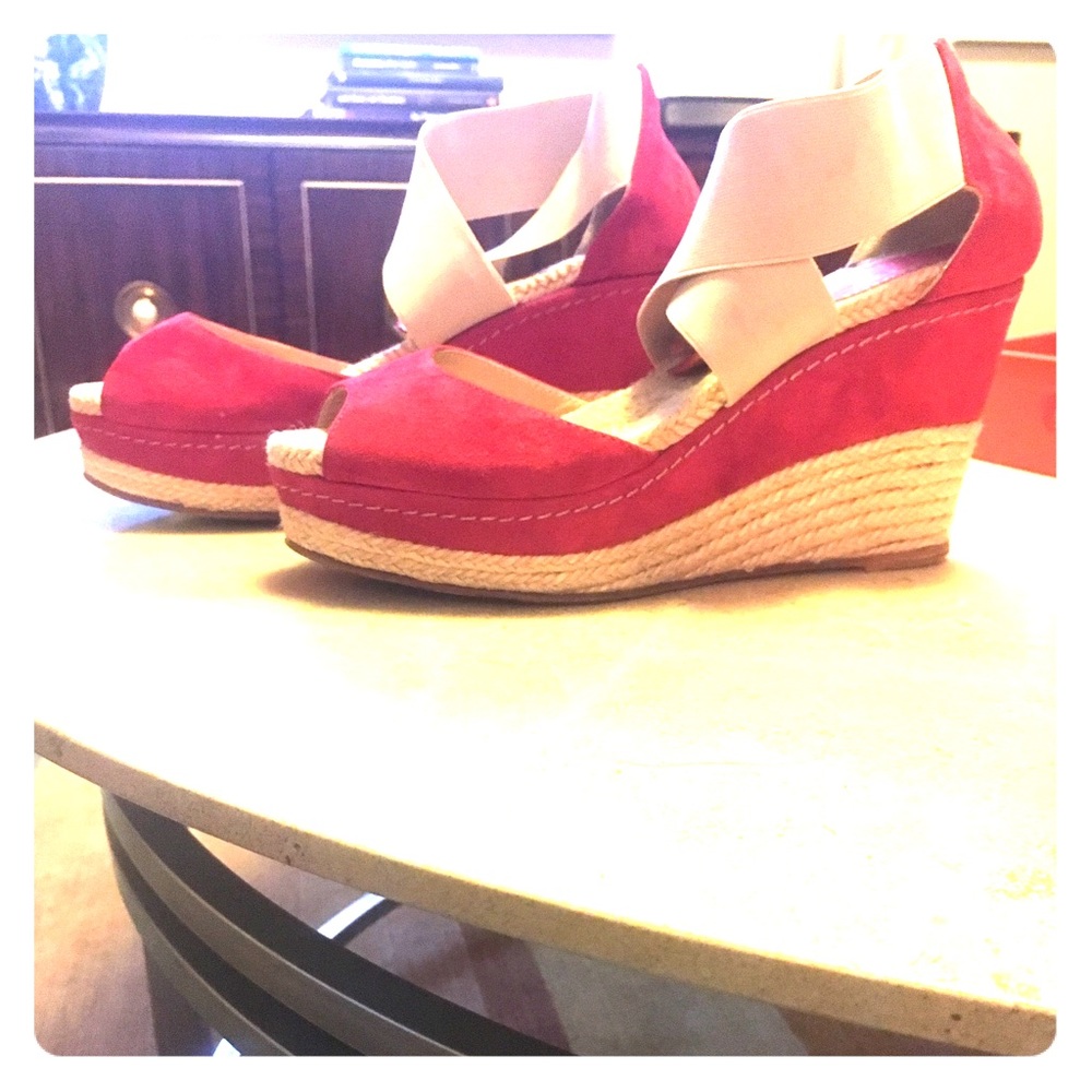 Paloma Barcelo red suede espadrilles shoes